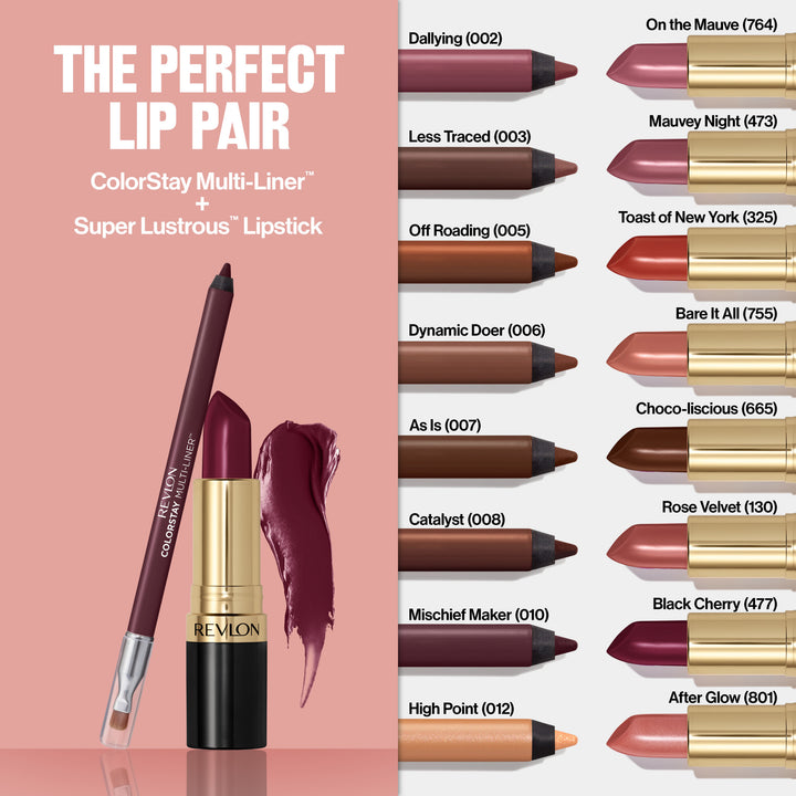 ColorStay Multi-Liner™ + Super Lustrous™ Lipstick pairing guide