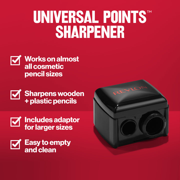 Universal Points™ Sharpener: works for most pencil sizes, wood & plastic, easy to empty and clean