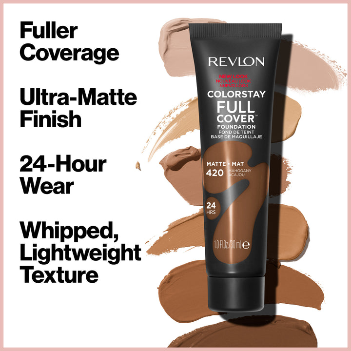 ColorStay Full Cover™ Foundation: full coverage, matte, 24HR, lightweight