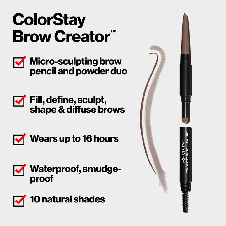 ColorStay Brow Creator™ Brow Pencil & Powder: 16 HRS, waterproof, 10 shades