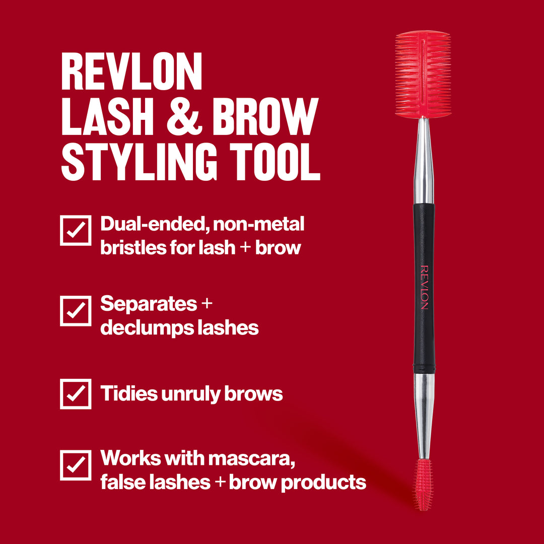 Lash & Brow Styling Tool: dual-ended, declumps, mascara + false lashes + brow products