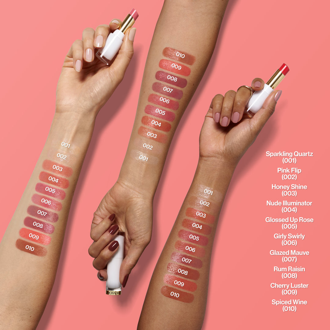 Super Lustrous™ Glass Shine Balm - shade swatches