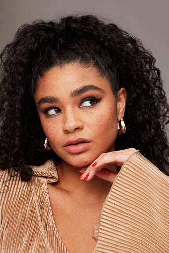 woman with winged eyeliner
