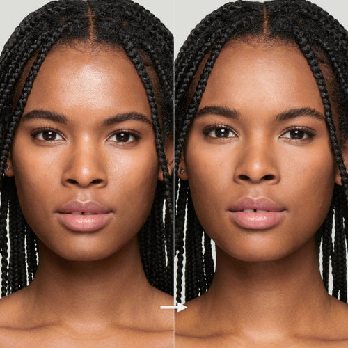 African-American woman with natural makeup