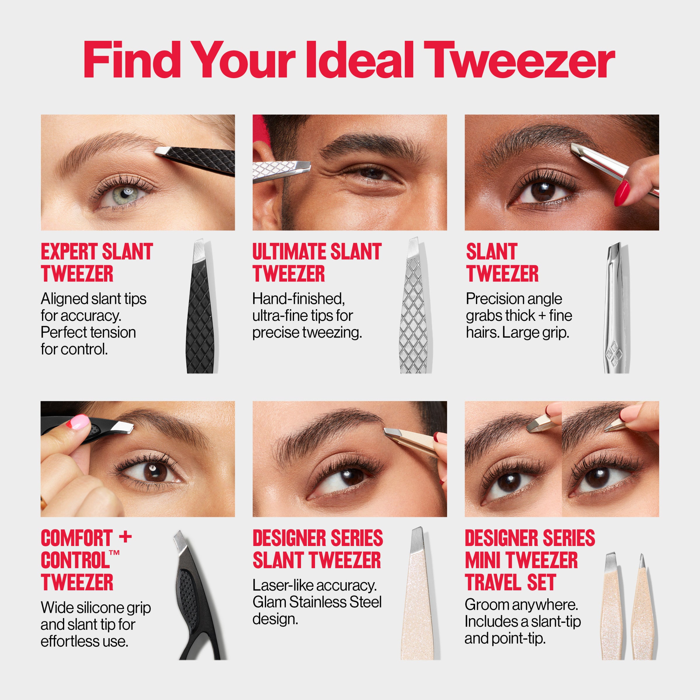 Expert Slant Tip Tweezers | Revlon – Revlon US