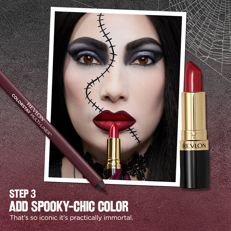 Step 3: Give yourself an intensely bold lip that sends tingles down their spine with Revlon Super Lustrous™ Lipstick