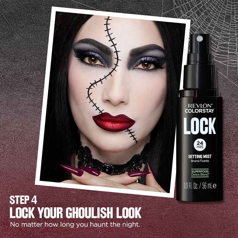 Step 4: Keep the scares in place long after midnight with Revlon ColorStay™ LOCK Setting Mist