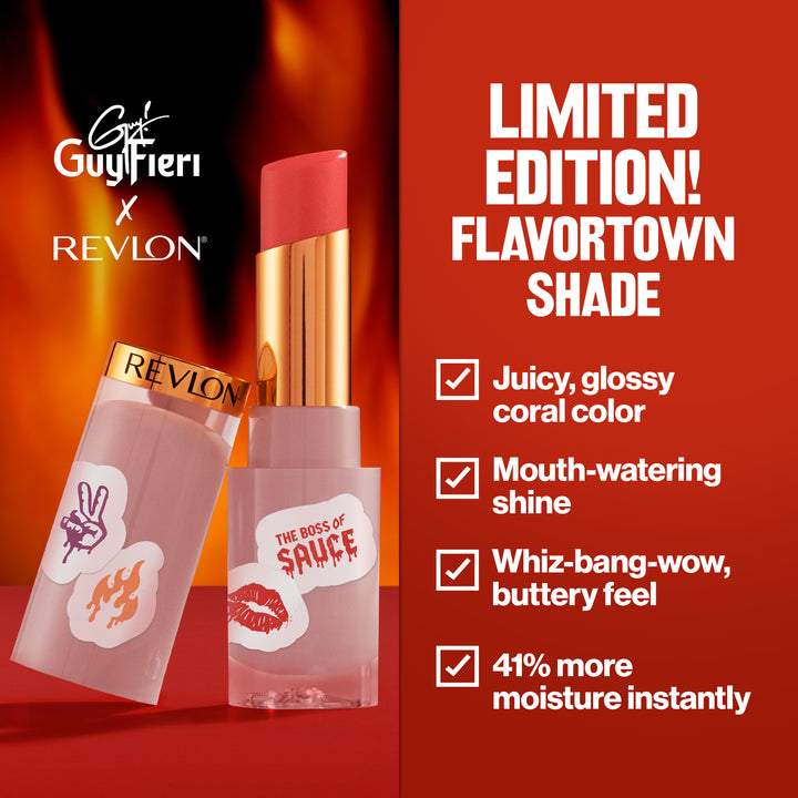 Guy Fieri x Revlon Limited Edition! Flavortown Shade benefits